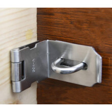 Heavy Duty Padlock Lock, Door Bolt, 90 Degree, Stainless Steel Security Bolt for Sliding/Sliding Door, Plus Satin Nickel Thickness
