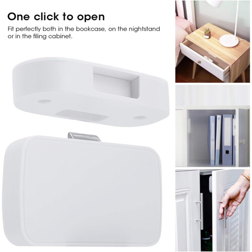 Bluetooth Smart Cabinet Lock - Invisible Keyless Lock APP Remote Unlock for File/Wardrobe/Shoe Cabinet/Box Security 2