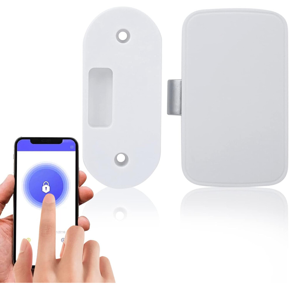 Bluetooth Smart Cabinet Lock - Invisible Keyless Lock APP Remote Unlock for File/Wardrobe/Shoe Cabinet/Box Security