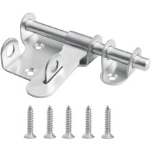 1 Piece Sliding Bolt Latch Stainless Steel Latch Door Latch Security Door Latches Latch Latch with Hole for Padlock Sliding Door