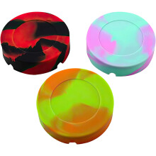 Silicone Ashtray 3 pack, Rubber High Temperature Heat Resistant Round Design, Cigars Cigarettes Ash Tray
