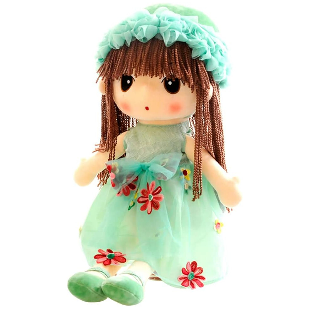 Soft rag dolls,baby dolls, dolls with hair,45 cm,beautiful dolls,plush stuffed animals, cartoon decorative toys, gifts for children,baby girls, green-image-OPC-PH98NMV-NEW