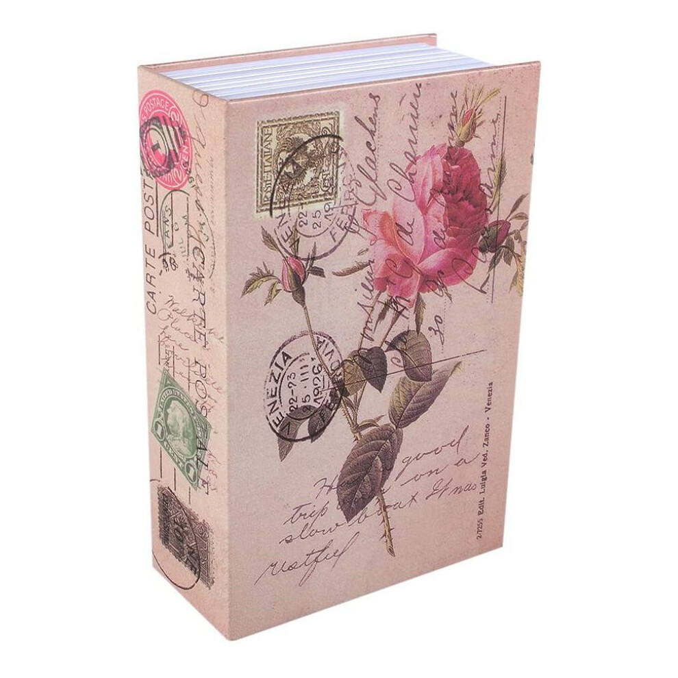 Security Box,Book Safe With Key, Dictionary Shape Cash Box, Lockable Book Safe For Storing Money, Rose Diary Style 7770198182040