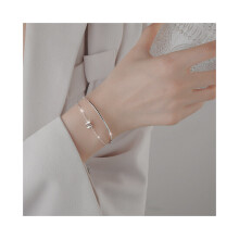 Double Layer Bracelet Ins Jewelry Small Waist Lady Bracelet Jewelry 925 Silver Accessories Charm Bracelet