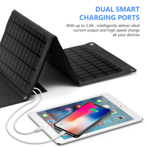 Foldable Portable Solar Charging Panel, for Portable Power Station and USB Devices, Durability and Waterproof. 2