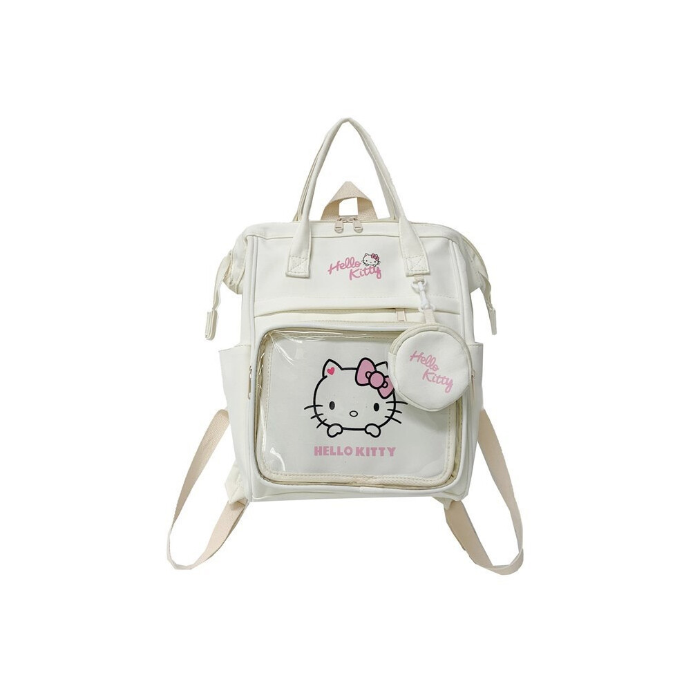 (White) Sanrio Hello Cinnamoroll Kitty Melody Cute Backpack Compartment Multi Storage-image-OPC-PH98PMN-NEW