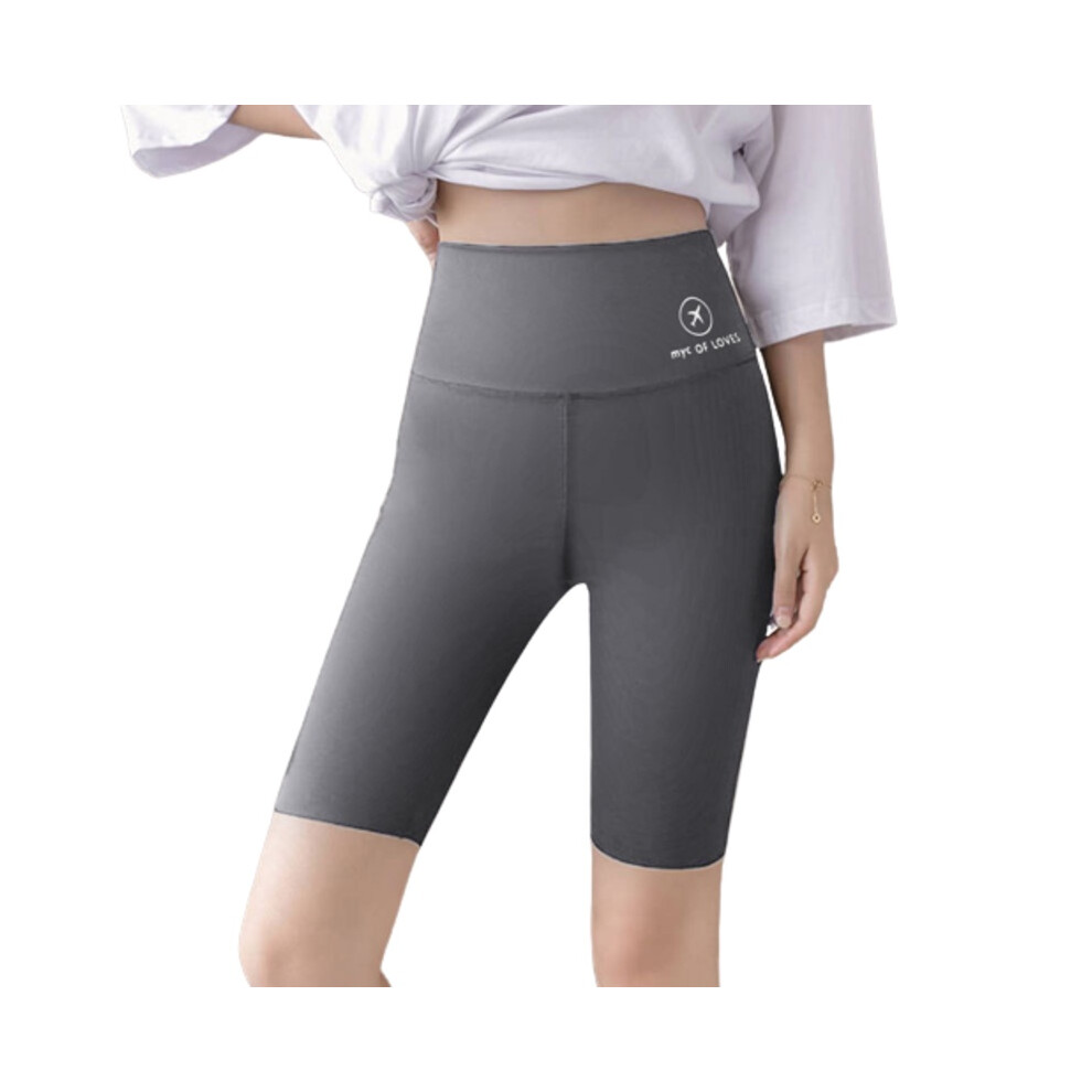 (GrayPlane, XL) Shorts Cycling Women Leggings Yoga Fitness Safety Pants High Seamless Waisted-image-OPC-PH98QJH-NEW