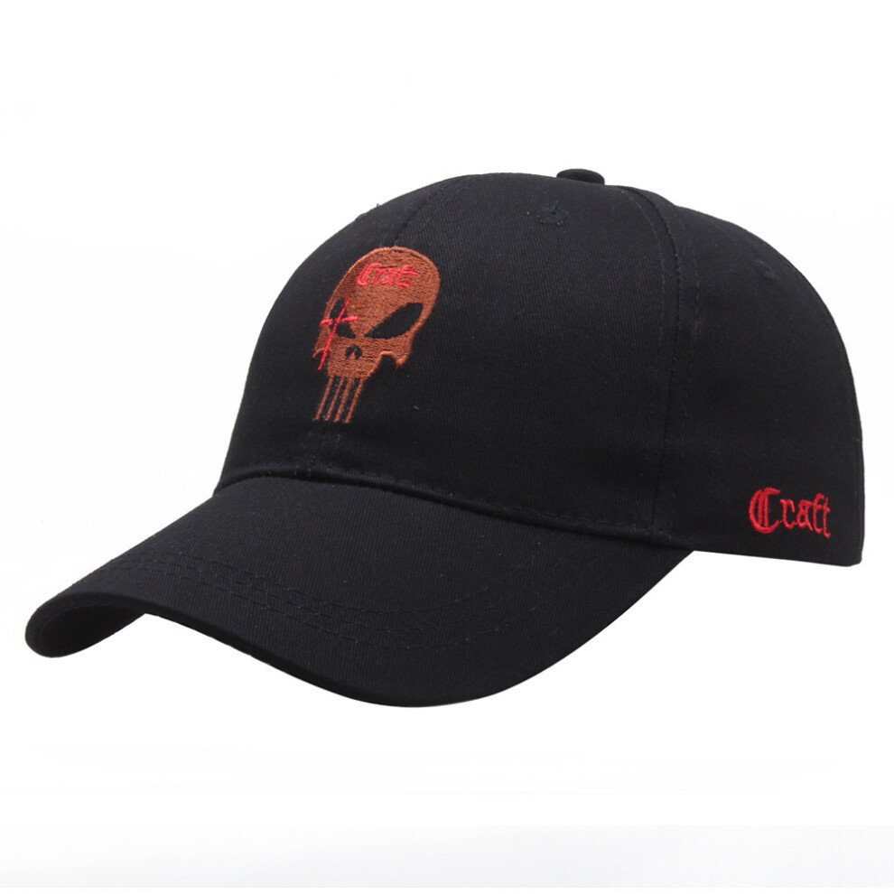 (Black) Skull Embroidered Baseball Cap Personalized Outdoor Sports Hat Women Casual-image-OPC-PH98QYH-NEW
