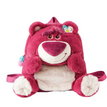 (Red) Lotsohuggin Stitch Bear Plush Backpack Cartoon Bag Strap Shoulder Adjustable