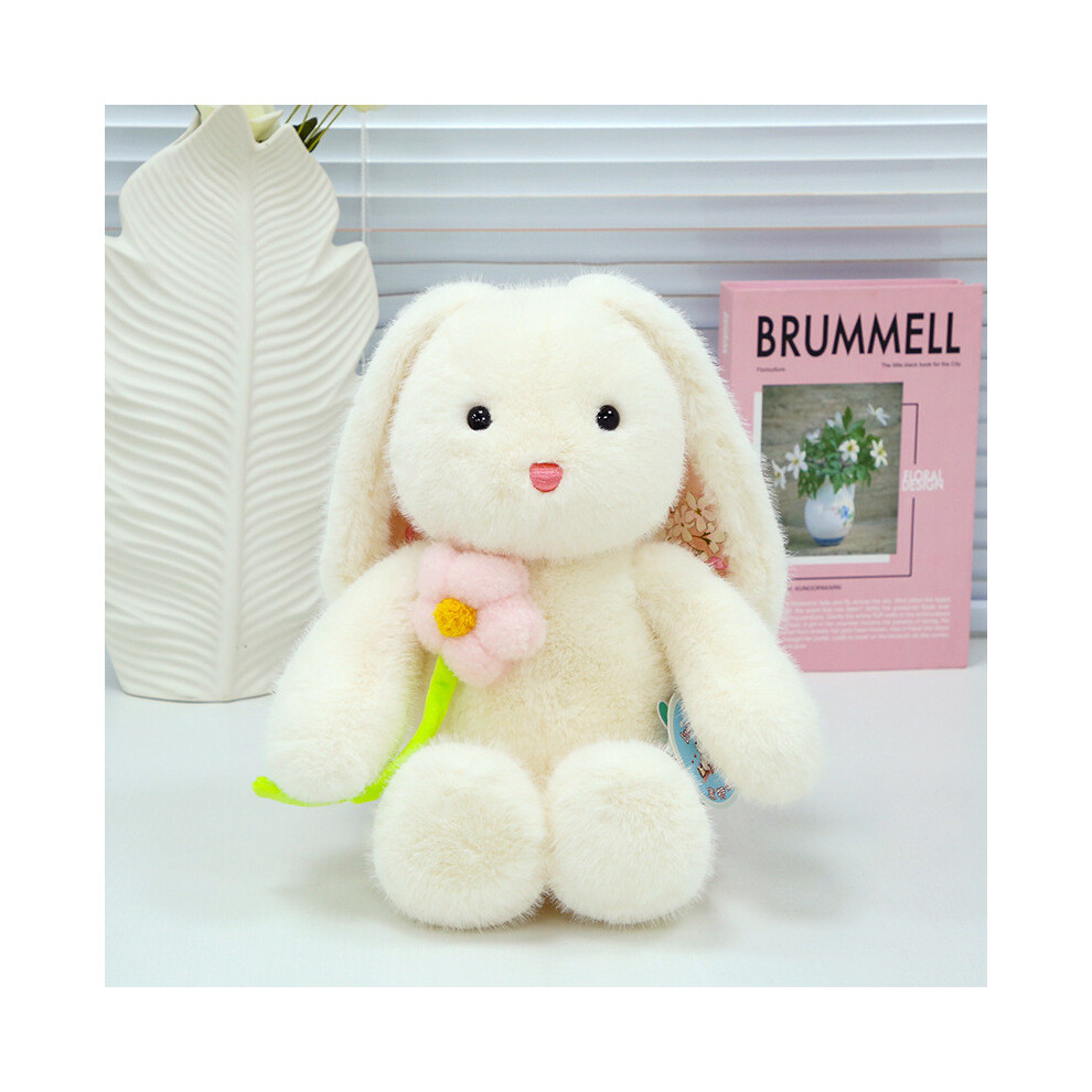 (Beige, 45 cm ) Flower Rabbit Plush Doll Childrens Animal Toys Childrens Birthday Gift Day-image-OPC-PH996DF-NEW