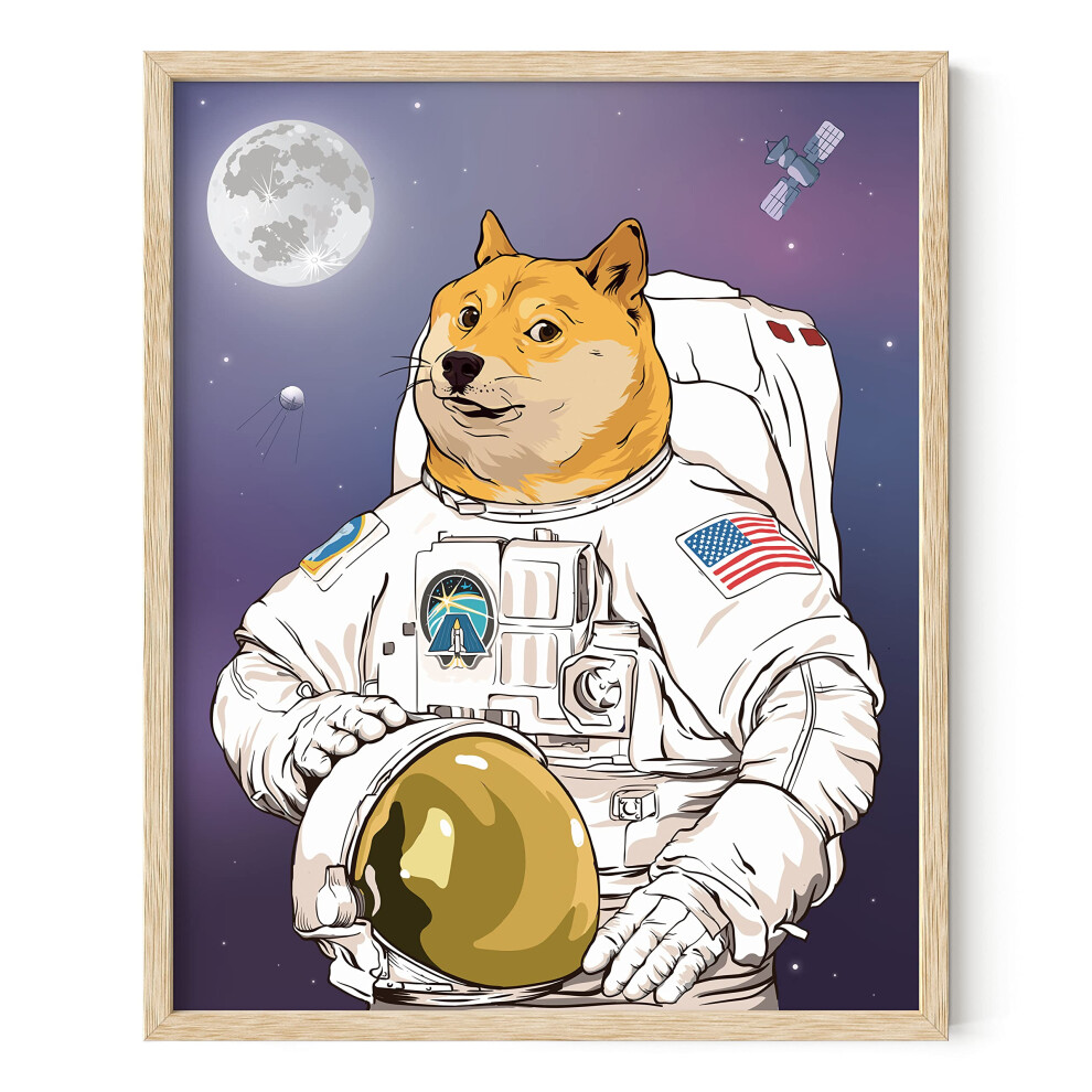 HAUS AND HUES AstroDoge Funny Poster Dorm Decor Funny Doge Meme Poster for College Room Decor Cool Posters and Funny Meme Posters for Teens Astro