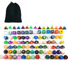BESCON 100 PCS Set mare de zaruri poliedrice aleatoare Standard DND Set de zaruri 100pcs ntr -o varietate de culori ?i efecte
