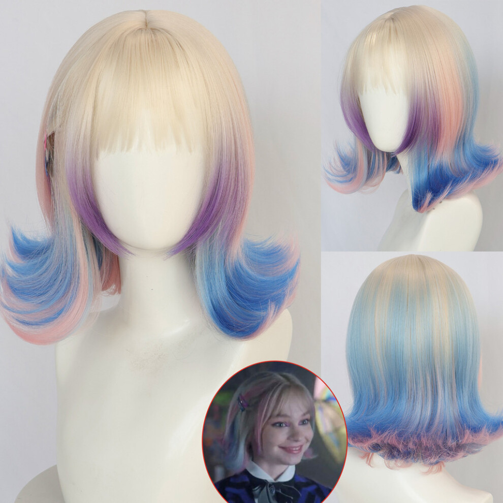 Sinclair Cosplay Enid Colorful Wig Characters Short Hair Fashion Playing Role
