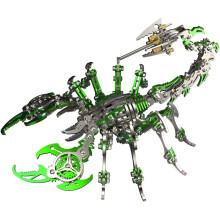 KonHaovF Grnes 3D-Metallpuzzle fr Erwachsene Skorpion DIY Bunte 3D-Metallmodellbaustze zum Bauen mit Werkzeug 3D-Desktop-Modellbaustze Bauspielze
