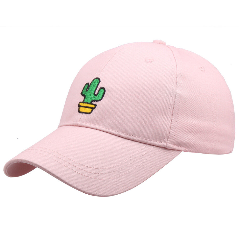 (Pink) Plant Potted Cactus Embroidered Baseball Cap Men Women Outdoor Travel Casual Hat-image-OPC-PH99B7Q-NEW