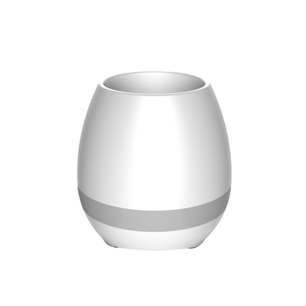 (White)Haut-parleur portable Bluetooth fleur lampe veilleuse chambre occasions festives