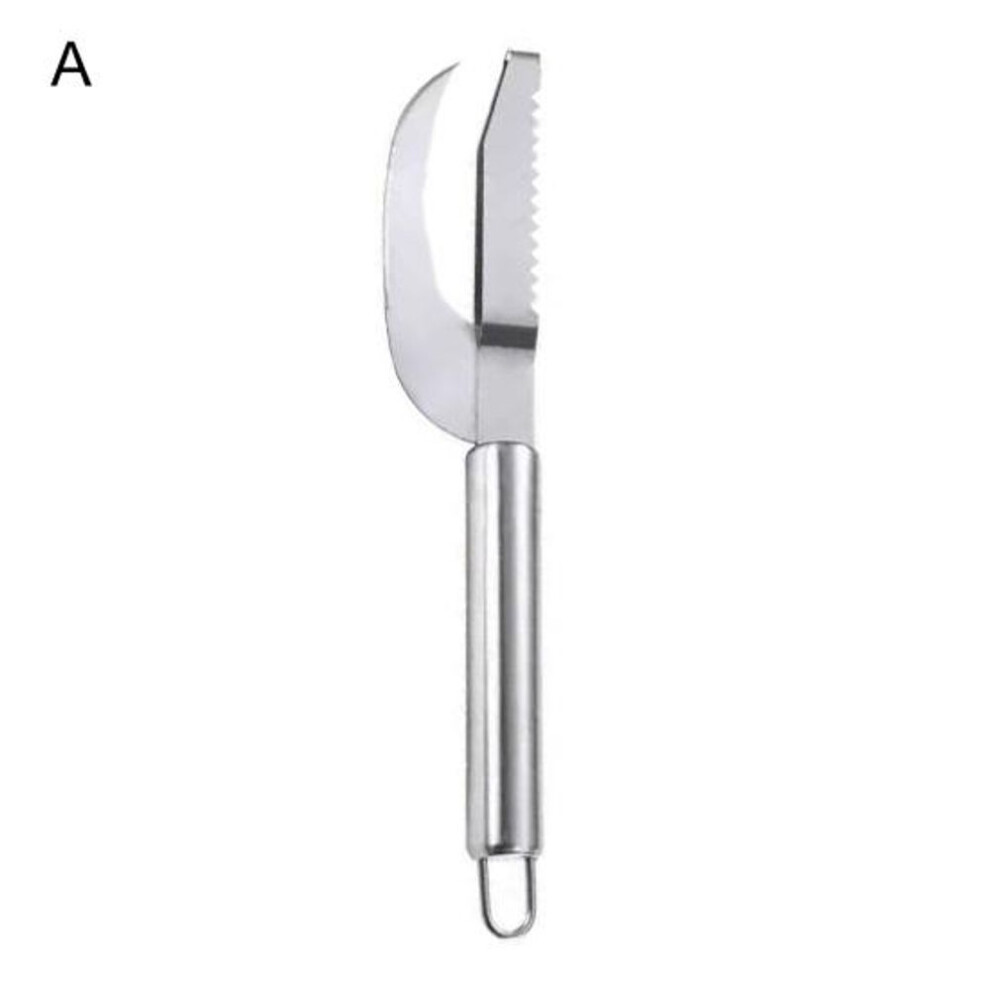 (as the picture, A) Manual Fish Scale Scraper Multifunction Stainless Steel Fish Scaler Fish Skin Graters Cleaning Peeler Kitchen Accessorie