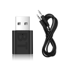 (Nouveau Bluetooth 5.0) Kit mains libres Bluetooth 5.0 USB pour voiture, émetteur-récepteur audio, adaptateur