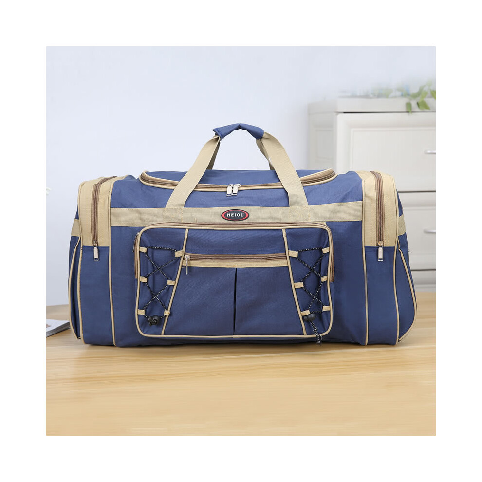 (Bleu B) Sac fourre-tout de voyage Oxford grande capacité, sac de transport étanche, sac de déménagement extra