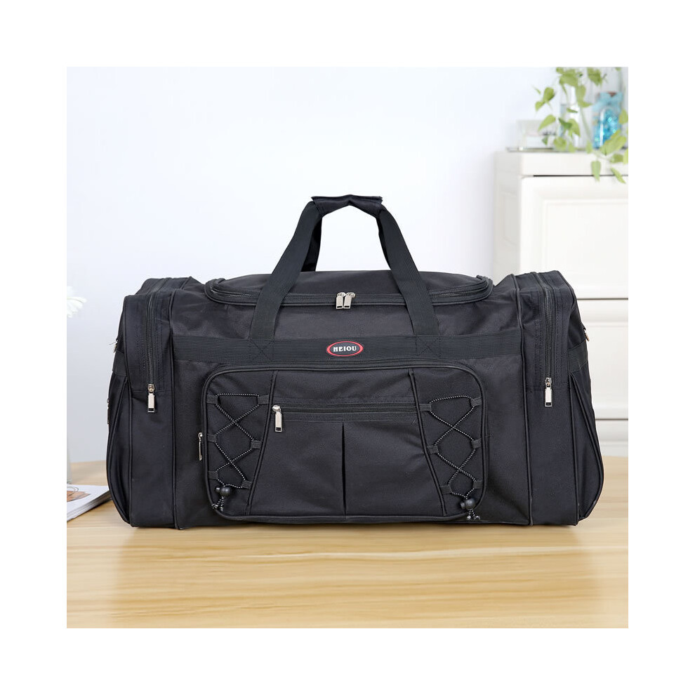 (Noir B) Sac fourre-tout de voyage Oxford grande capacité Sac de voyage imperméable Sac de transport extra large
