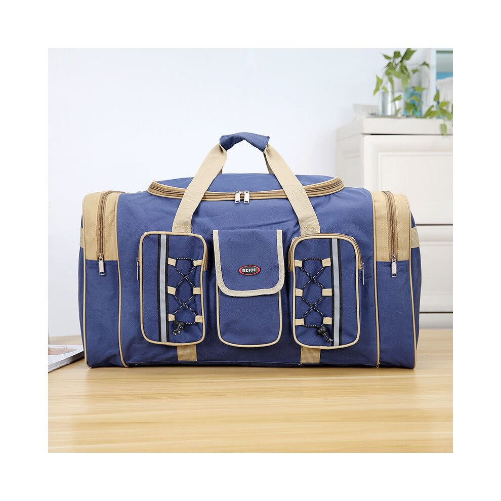 (Bleu A) Sac fourre-tout de voyage Oxford grande capacité Sac de voyage imperméable Sac de transport extra large