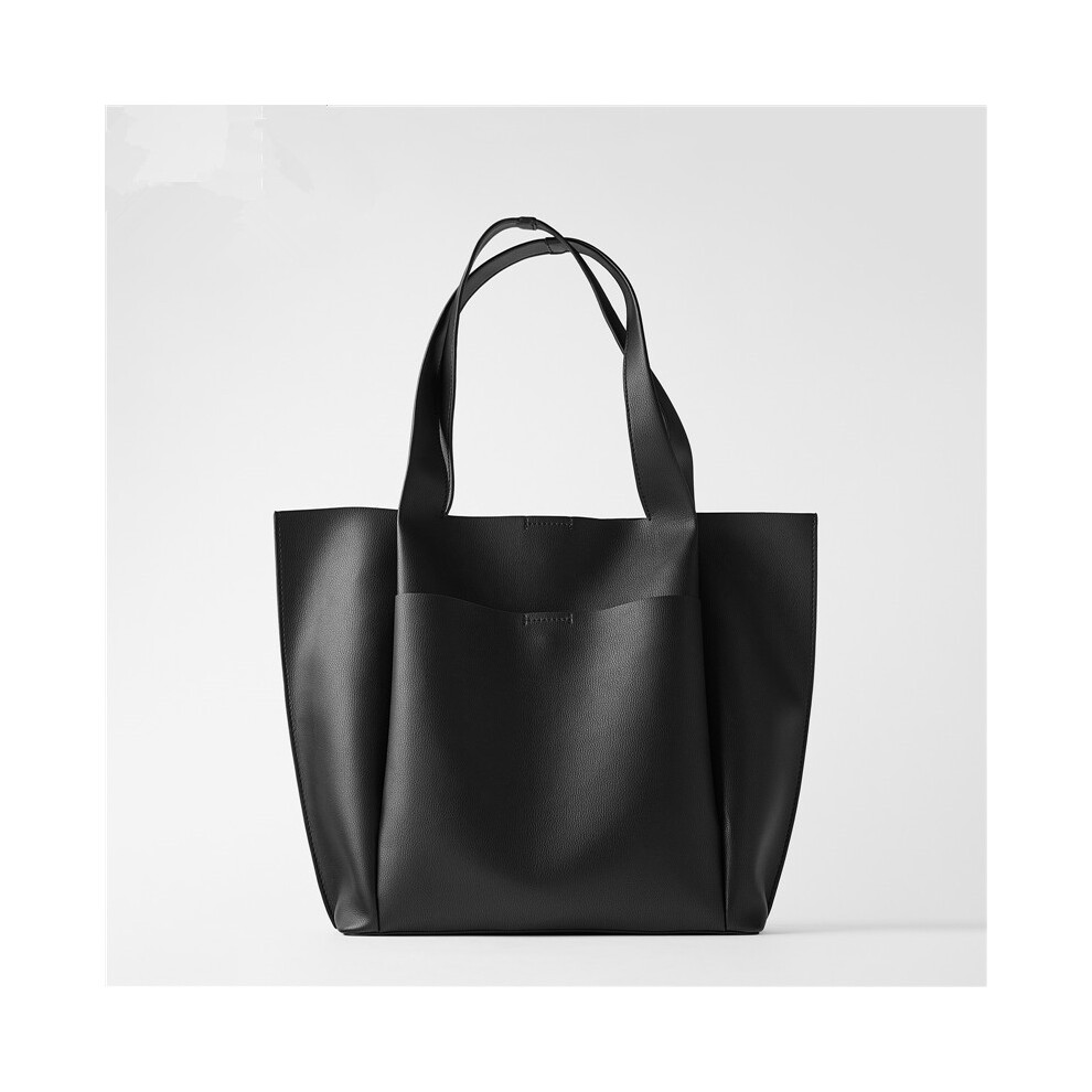 (Nouveau Noir) Sac pour femme, sac en toile de grande capacité, structure pratique, sac à bandoulière, sacs de