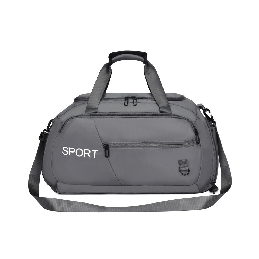(Gris) Nouveau sac de sport de fitness pour femme, valise étanche, grande capacité, sac à bandoulière pour yoga,