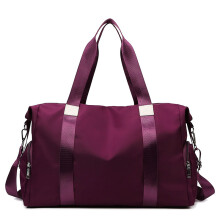 (Violet foncé) Valises personnalisées de grande capacité en tissu imperméable, sacs à main, sacs de voyage pour