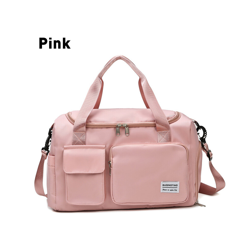 (Rose) Sacs fourre-tout de voyage, sac de sport pour femmes, sacs de sport, sac à bandoulière étanche, sac à chaussures,