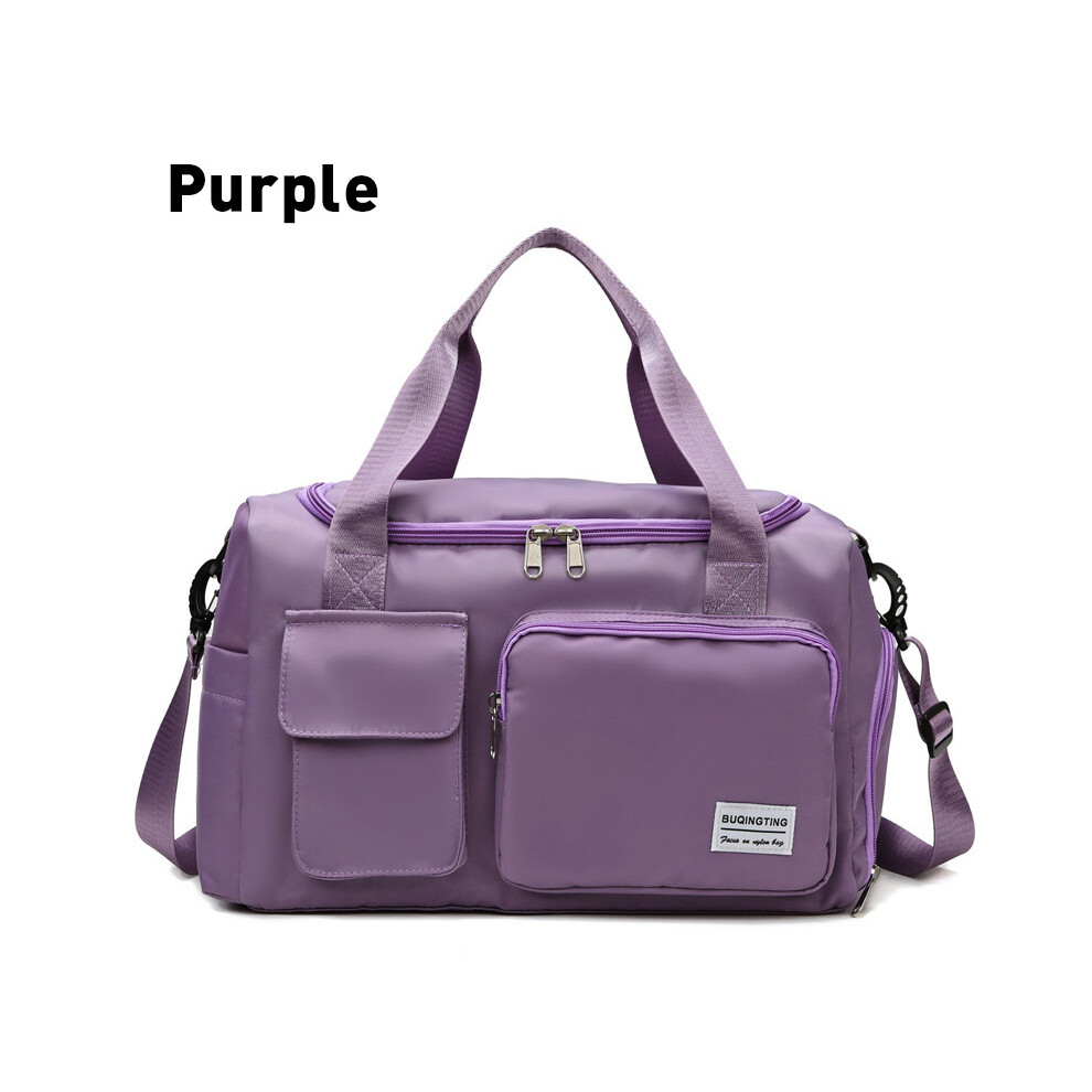 (Violet) Sacs fourre-tout de voyage Sac de sport pour femmes Sacs de sport Sacs à bandoulière imperméables Poche