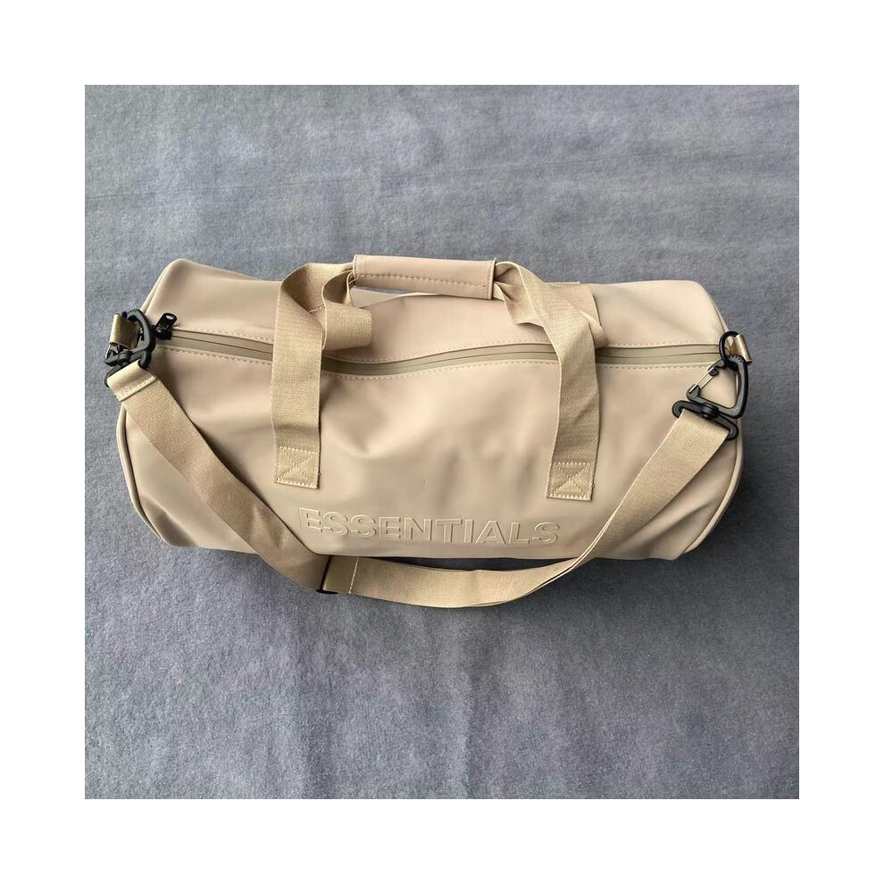 (Kaki) Sac de voyage de luxe pour homme en cuir imperméable en relief, sac de voyage de grande capacité, sac de
