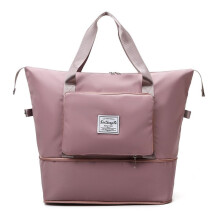 (Beige) Sac de rangement de maternité pliable et portable de grande capacité pour femmes à courte distance