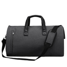 (Gris foncé) Valise d'affaires Oxford imperméable de grande capacité pour homme, sac à main souple et décontracté,