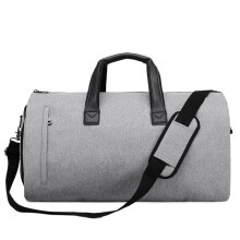 (Gris) Valise d'affaires Oxford imperméable de grande capacité pour homme, sac à main souple et décontracté, sac