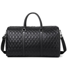 (Noir) Valise d'affaires en cuir pour hommes, sac de voyage de grande taille, sac à main de style européen, grand