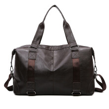 (Marron) Sac à bandoulière en cuir souple pour homme, nouvelle valise d'affaires en PU, sac d'entraînement sportif,