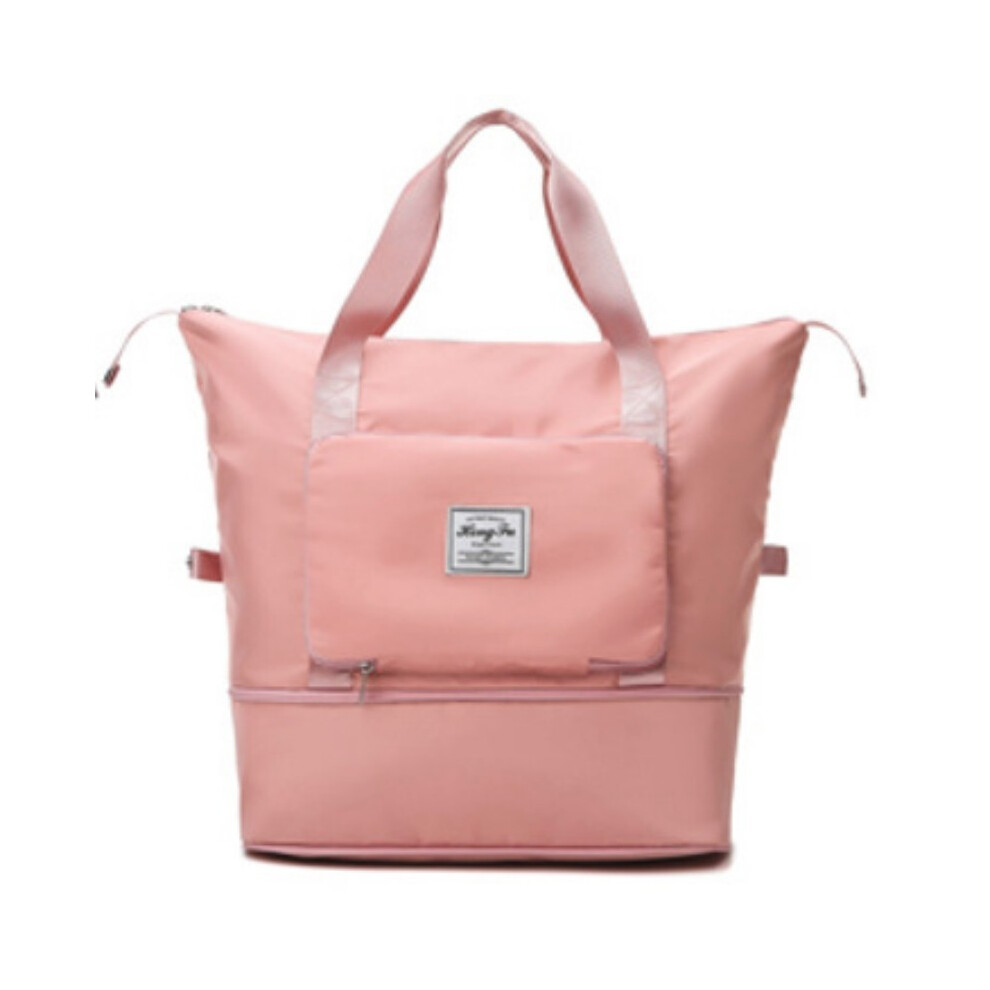 (Rose) Valises pliantes de grand volume pour femmes, sac de rangement pour salle de sport, yoga, sac à bandoulière,