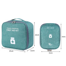 (Vert) Trousse de premiers secours portable pour voyage en plein air Trousse médicale de premiers secours pour