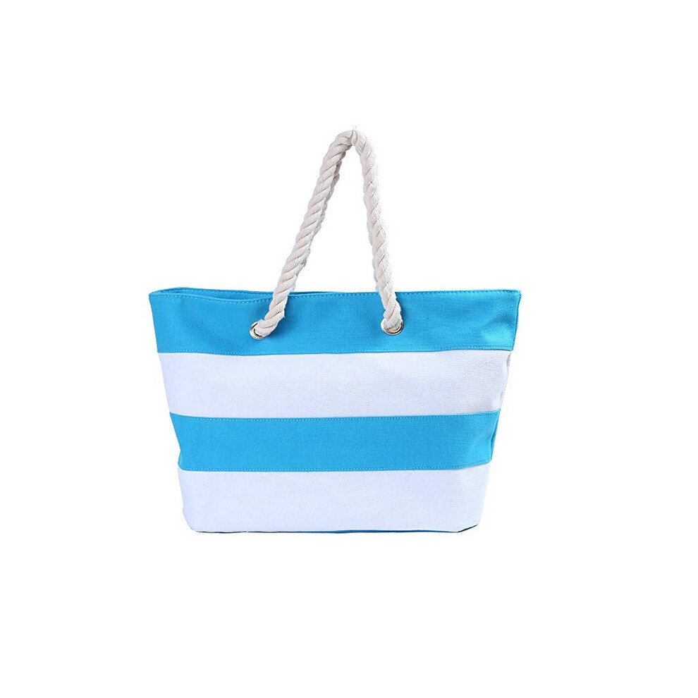 -8 Sac à bandoulière en toile sauvage à rayures de grande capacité pour femme, sac de plage, sac à bandoulière,