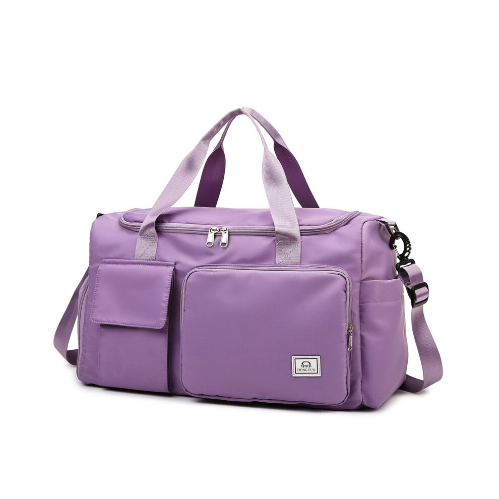 Valises pliables (Lavande) grande capacité, imperméables, avec compartiment à chaussures, sangle, sac de sport