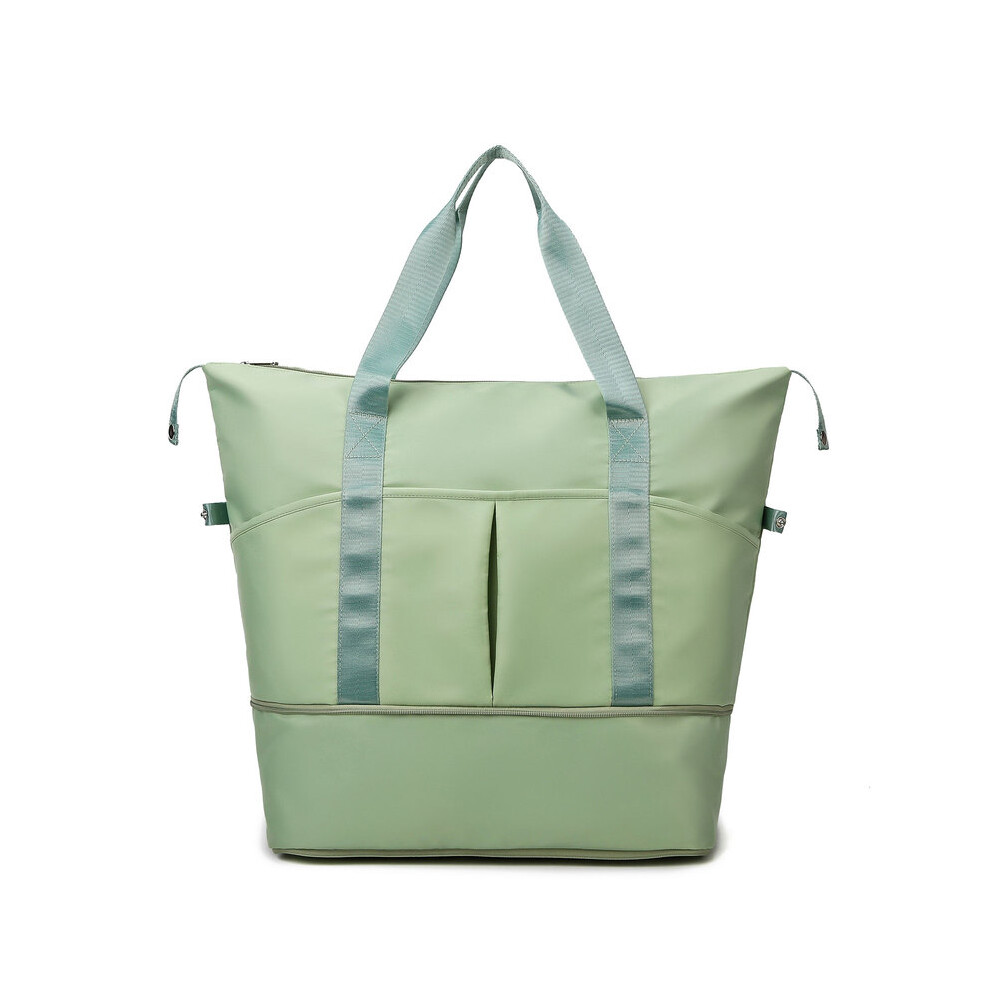 Valises extensibles (vertes) avec poches extérieures, étanches, séparation sèche et humide, sacs de sport multifonctionnels