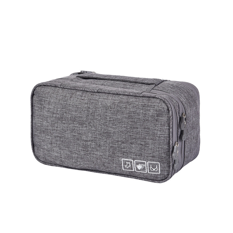 (B Gris) Valise pour femme pour soutien-gorge, sous-vêtements, chaussettes, sous-vêtements, sac cube, garde-robe,