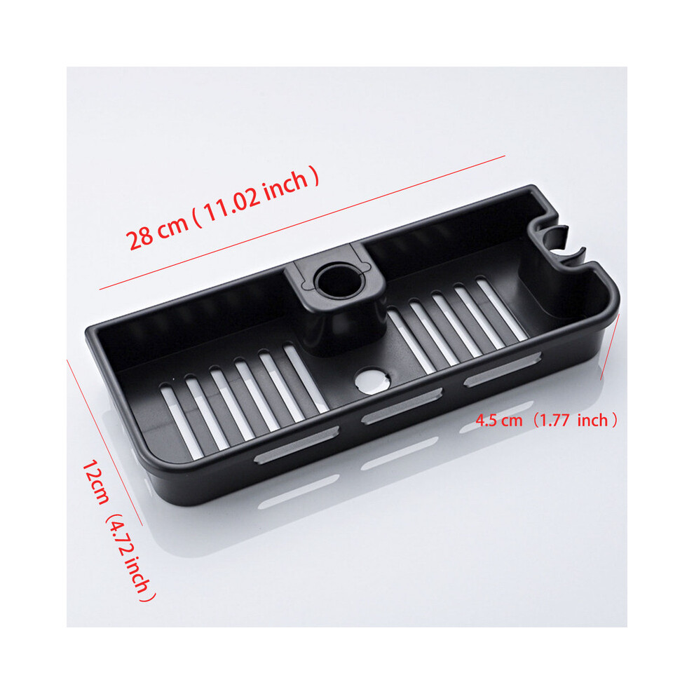 (Noir Facile) 1pc Étagère de Douche Accessoires de Salle de Bain Étagère de Rangement Organisateur de Ménage Étagère