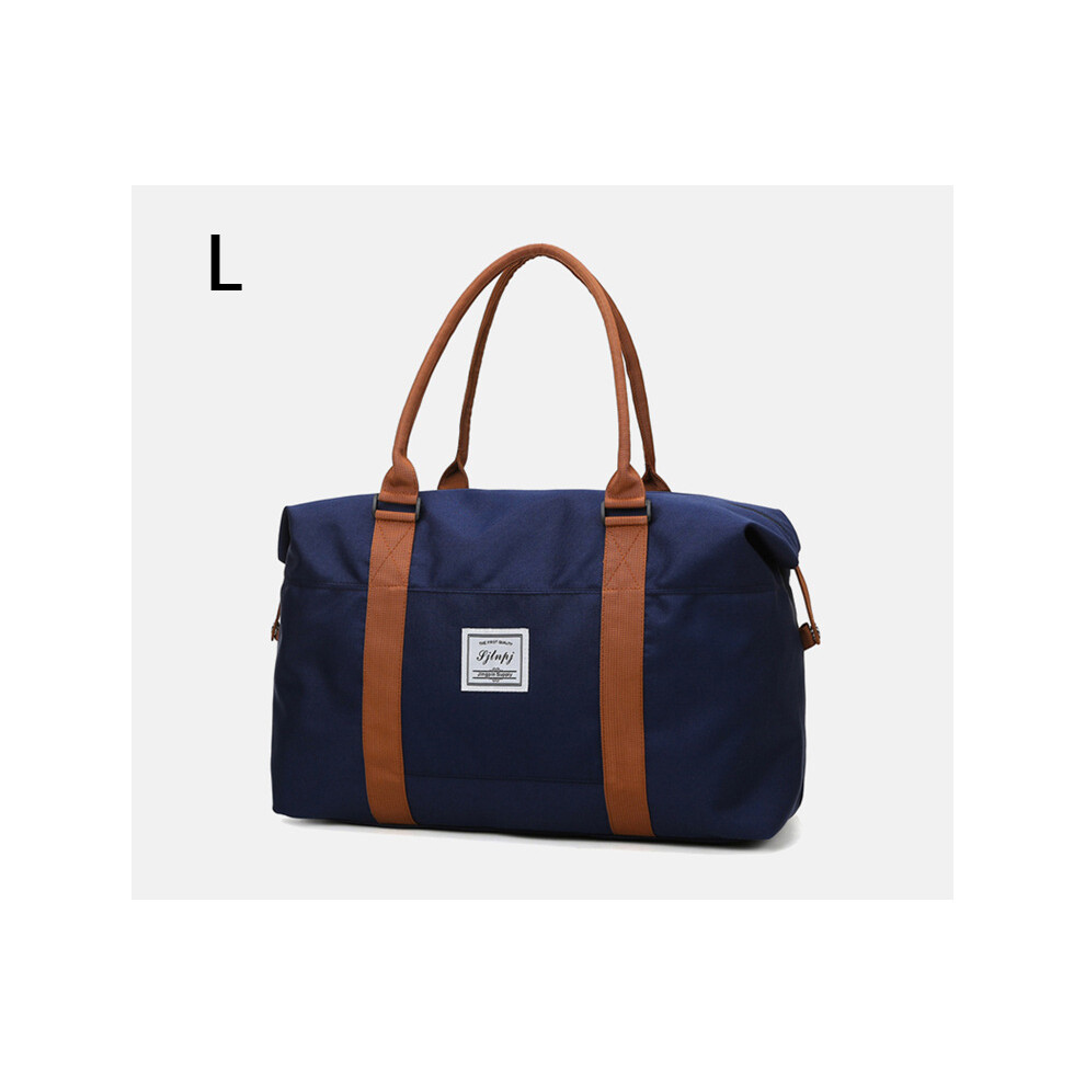 (Grand Bleu) Valises imperméables à la mode pour hommes/femmes, sac à main en tissu Oxford, sac à bandoulière,