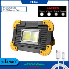 (Avec batterie 18650 PL142) Projecteur LED portable 100 W 3 000 lm, lampe de travail LED ultra brillante, rechargeable
