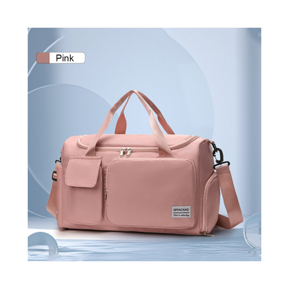 Sac de sport Oxford rose, grande capacité, idéal pour les voyages, le fitness, le yoga, les valises de grande