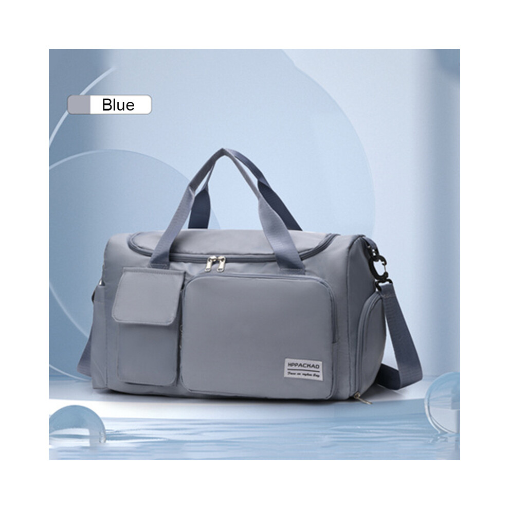 Sac de sport Oxford (bleu), grande capacité, pour le fitness, le voyage, le yoga, pour les valises de grande taille