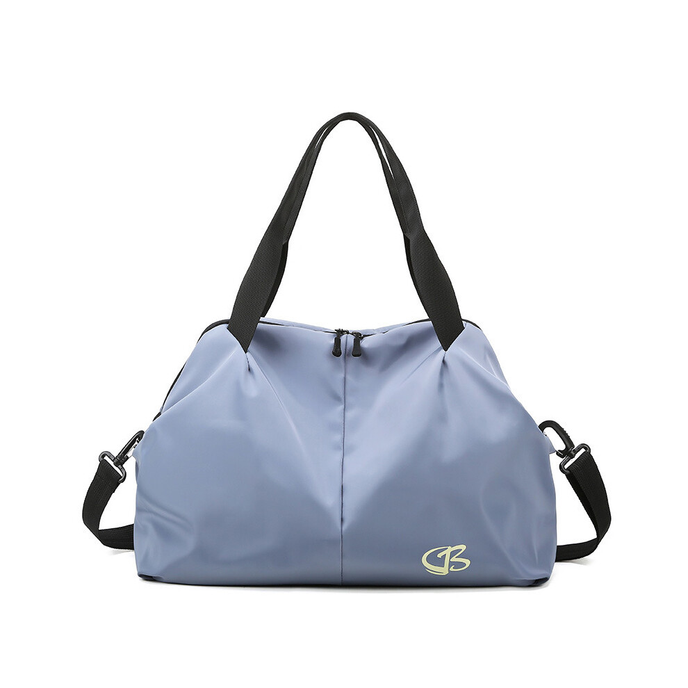 (Bleu ciel) Sac de sport pour femme, sac de sport de yoga, sac de voyage en nylon imperméable, sac à main multifonctionnel,