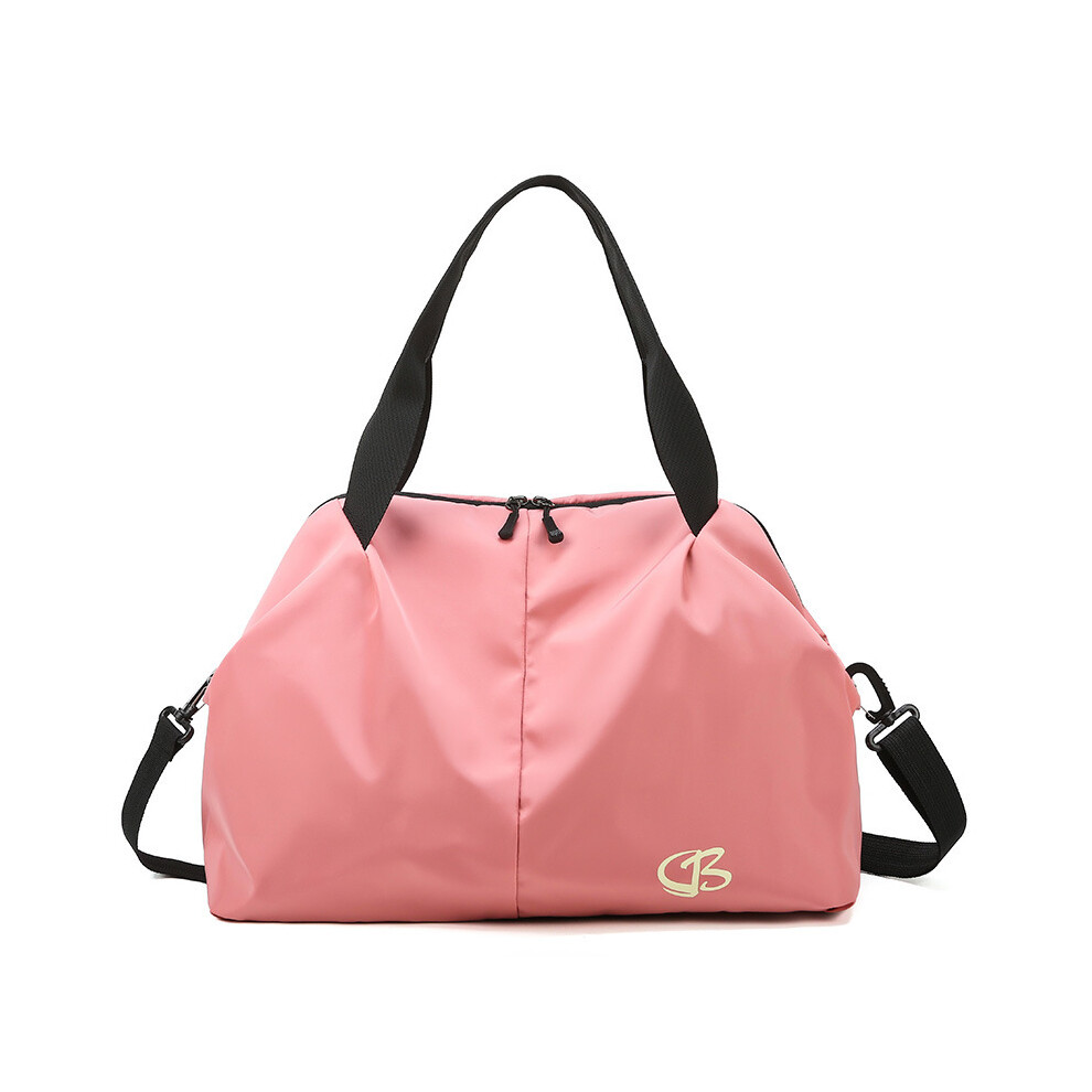 (Rose) Sac de sport pour femme, sac de sport de yoga, sac de voyage en nylon imperméable, sac à main multifonctionnel,