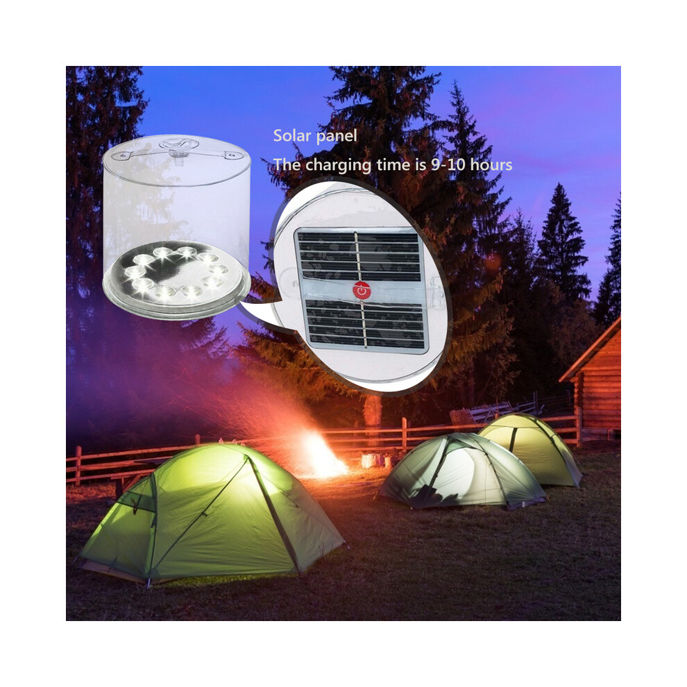 Lampes LED solaires pliables et gonflables pour camping, randonnée, pêche, lampes de poche portables et étanches